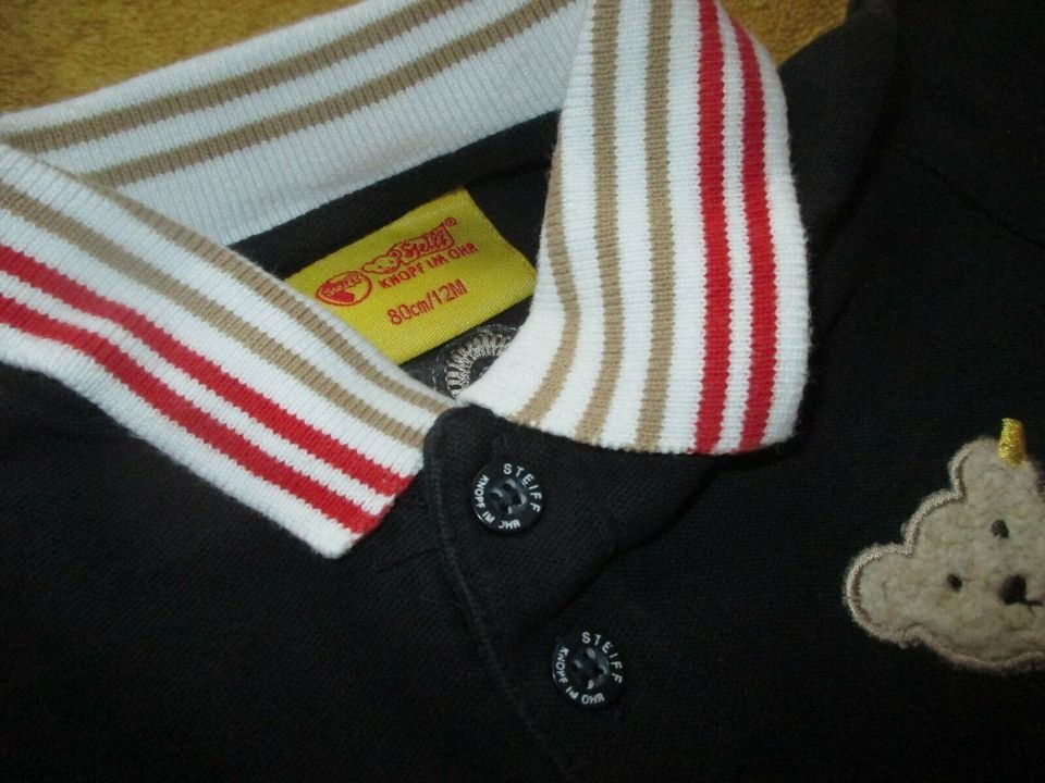 NEU * BABY * BOY oder GIRL * Unisex * 3D Bären Applikation * Club Style * Pike * Polo Kurzarm- Shirt 