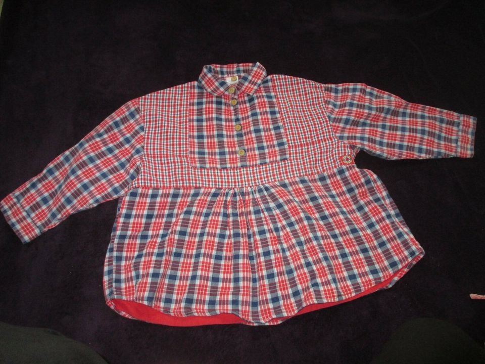 NEU * Niedlich * ausgefallen * Girls * Mädchen * Baby Doll * A-Linie * Karo * Winter- Bluse 