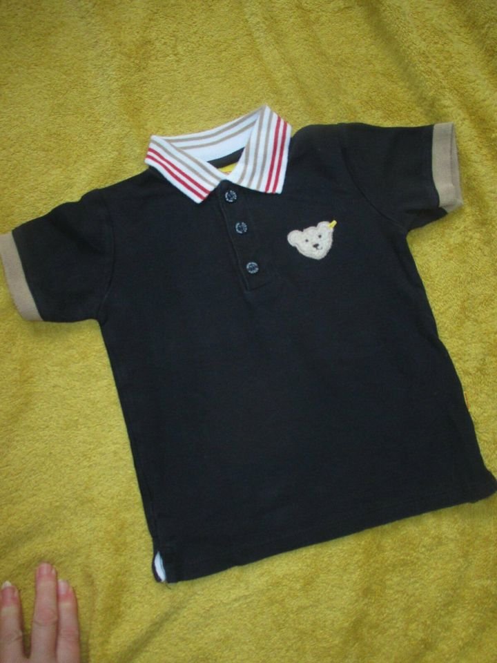 NEU * BABY * BOY oder GIRL * Unisex * 3D Bären Applikation * Club Style * Pike * Polo Kurzarm- Shirt 