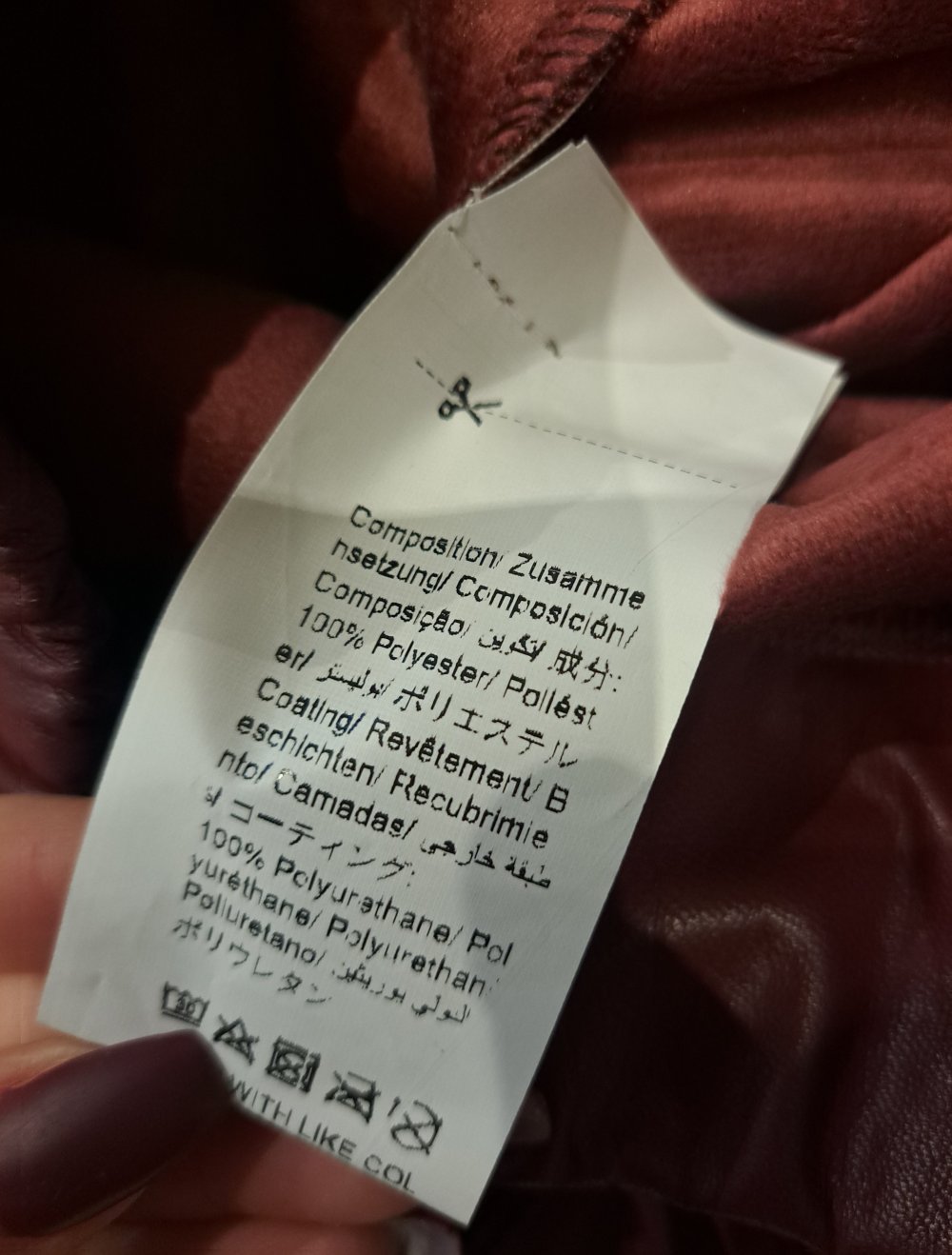 Bianco Lucci Lederjogger Hose bordeaux