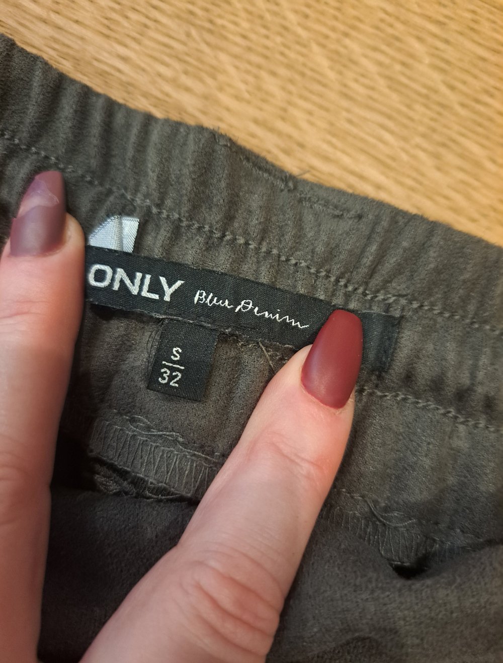 Only Stoffhose Wildleder Optik