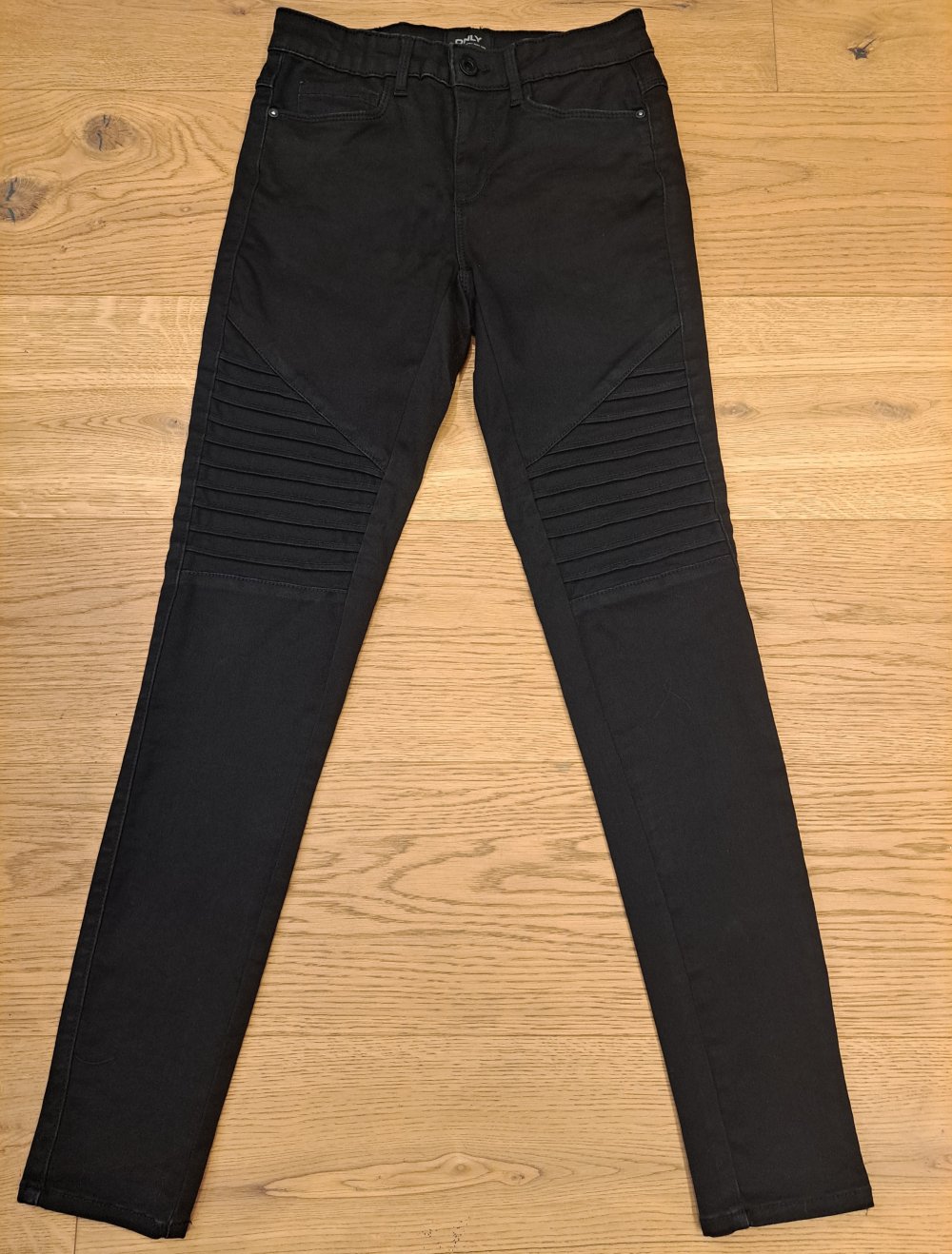 Only High Waist Skinny Röhrenjeans mit Details