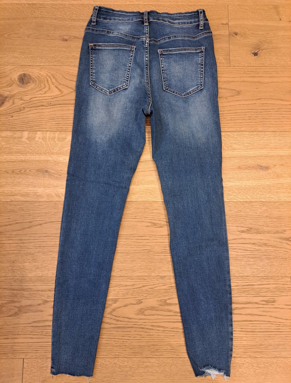 Shein destroyed Röhrenjeans Waschung