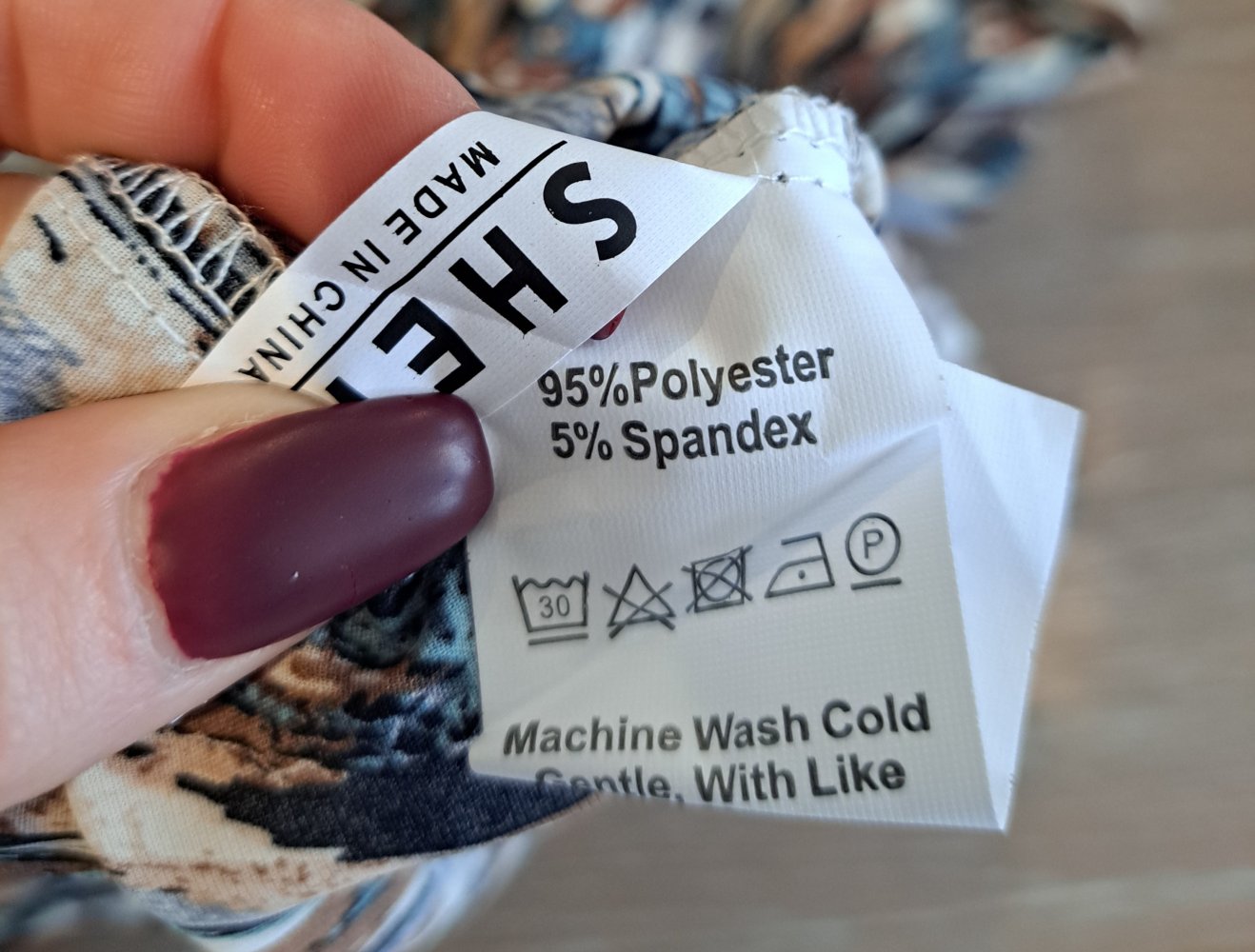 Shein gemustertes Hemd Bluse