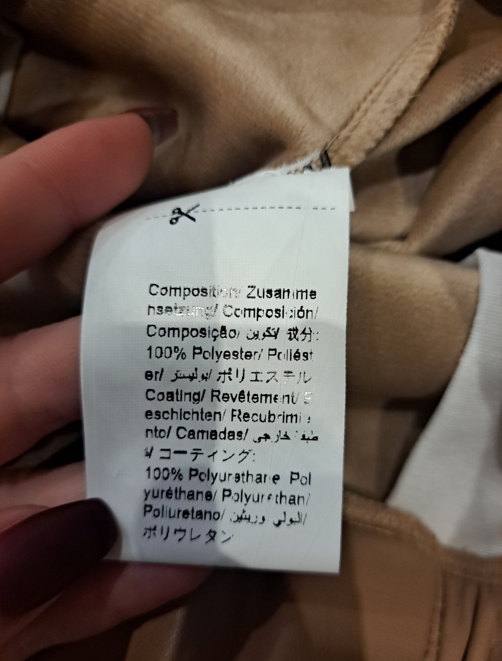 Bianco Lucci Lederjogger Hose beige