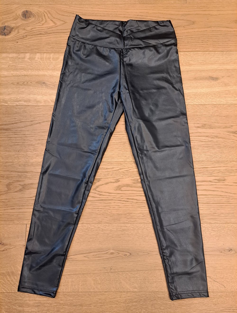 Shein Leder Leggings Hose High Waist