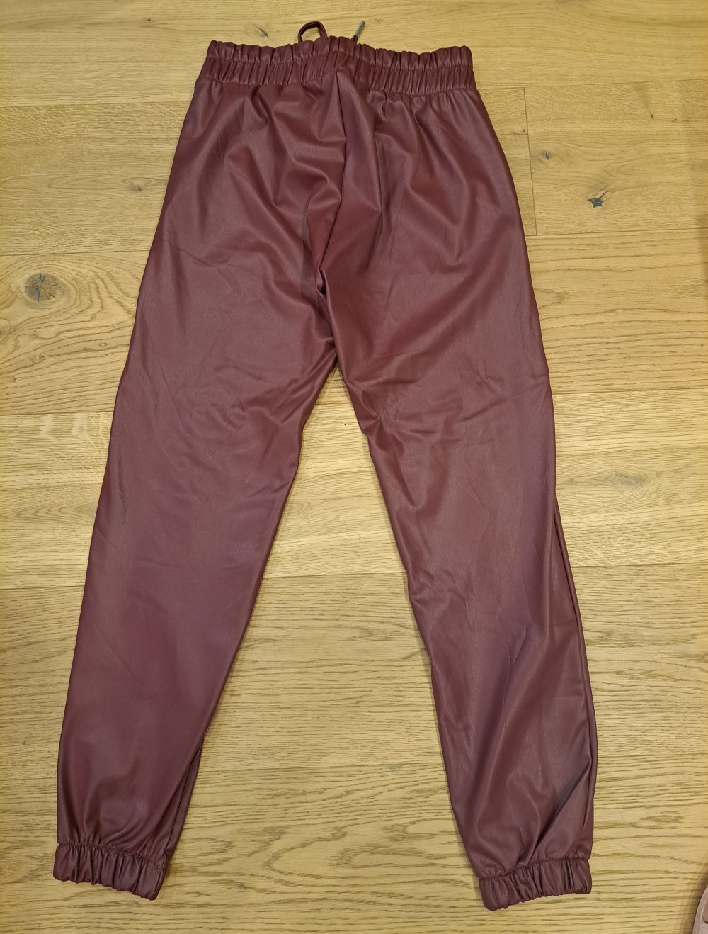Bianco Lucci Lederjogger Hose bordeaux