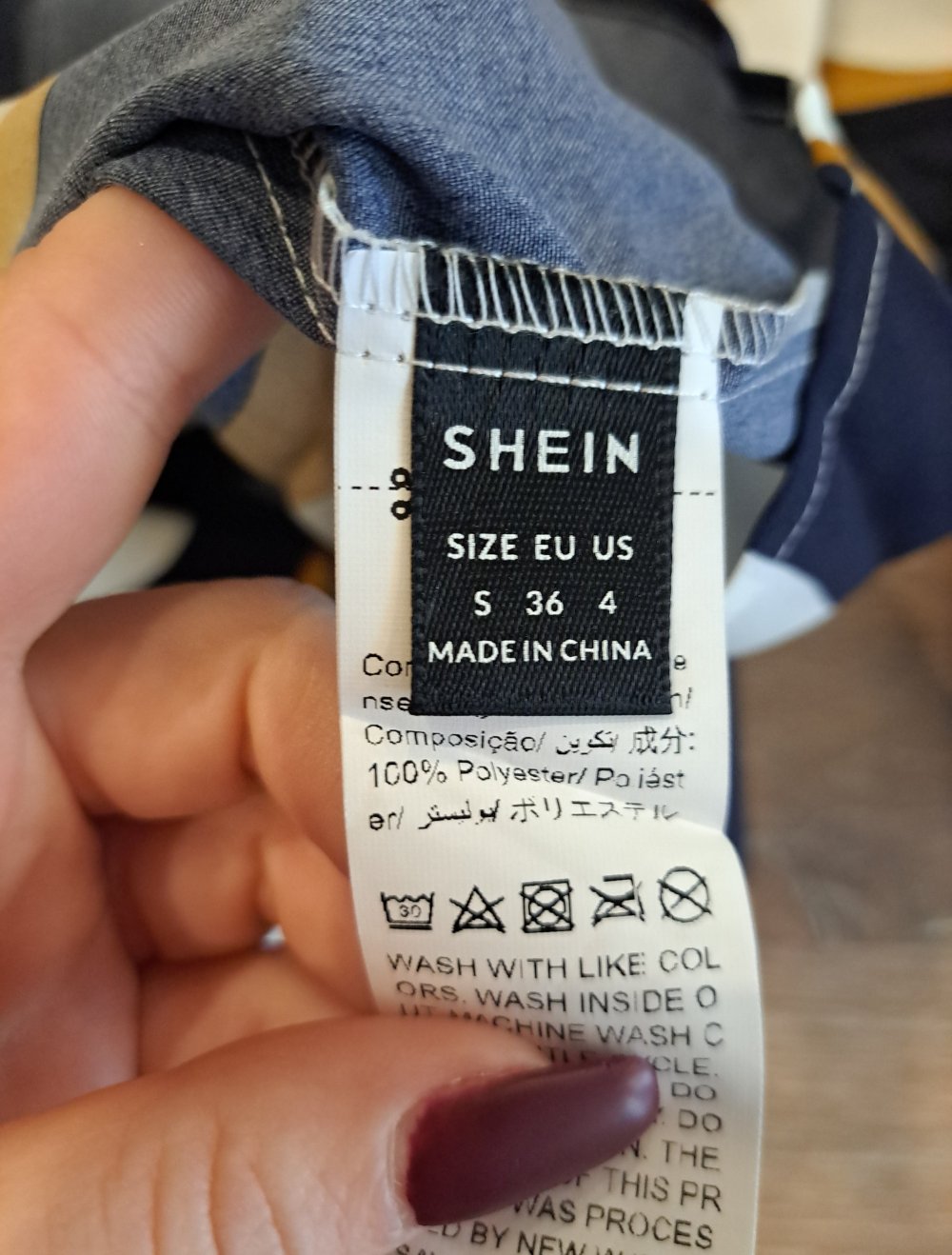 Shein Bluse gemustert Spitze