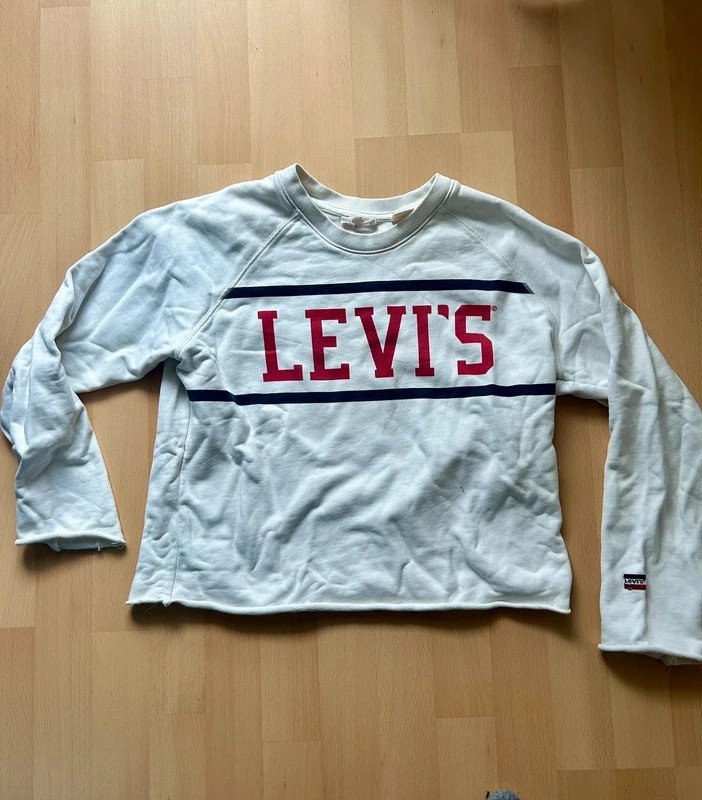 Levi's Crop Pullover Hoodie Retro Print 