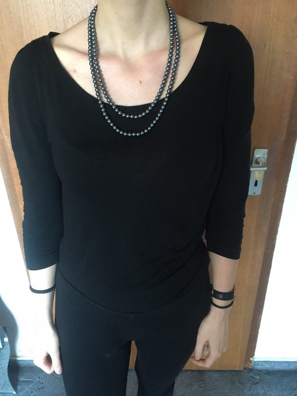 Graue Perlenkette *Mengenrabatt*