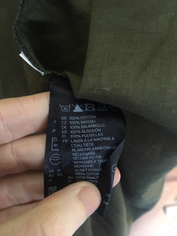 Khakifarbene Bluse aus 100% Baumwolle *Mengenrabatt*