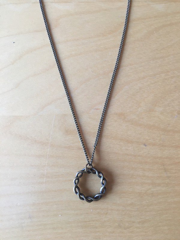 Bronzefarbene Kette mit Ring *Mengenrabatt*