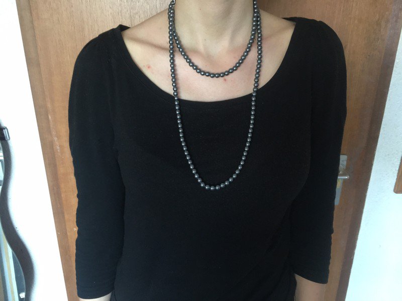 Graue Perlenkette *Mengenrabatt*