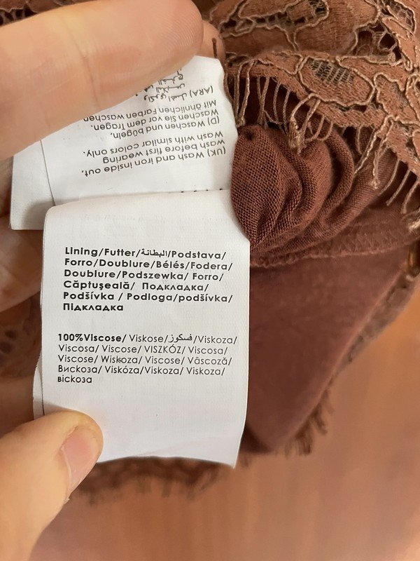 Orange-braune Spitzenbluse *Mengenrabatt*