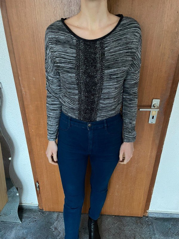 grau gemusterter Pullover in Gr. 36/38 von Promod *Mengenrabatt*