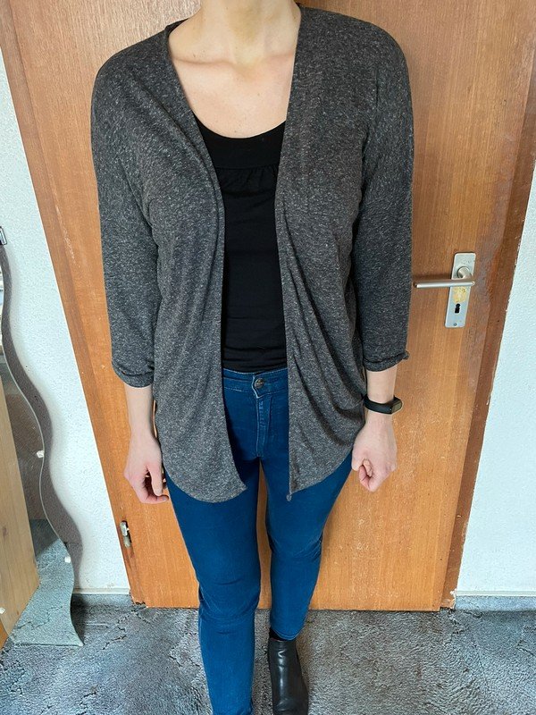 Grauer Cardigan aus Leinen/Viskose von Gina Tricot *Mengenrabatt*