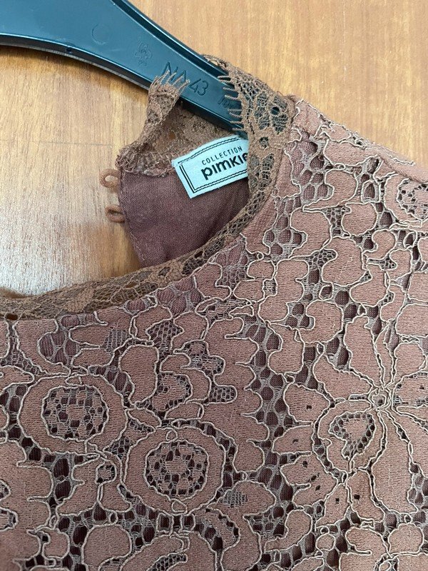 Orange-braune Spitzenbluse *Mengenrabatt*