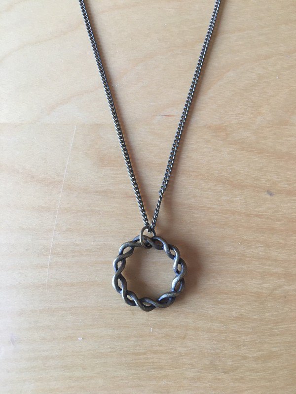 Bronzefarbene Kette mit Ring *Mengenrabatt*