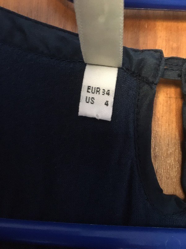 Blau gemusterte Tunika aus 100% Seide *Mengenrabatt*