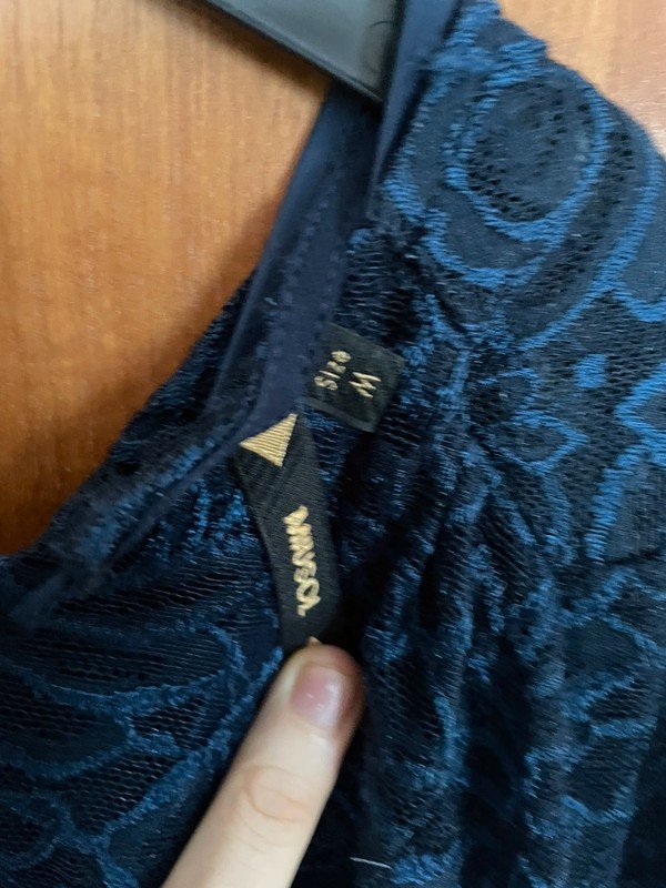 Blaues Maxikleid mit Spitzenoberteil *Mengenrabatt*