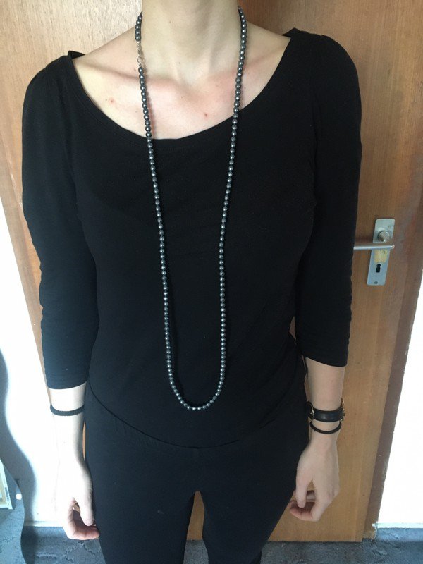 Graue Perlenkette *Mengenrabatt*