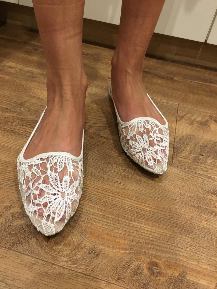 Spitzen Ballerina, neu, Größe 41