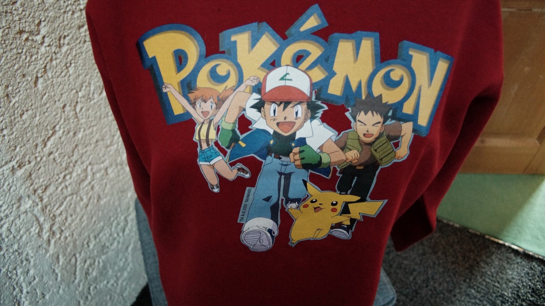 #Sweatshirt, Gr. 140, #rot, #Pokemon-Print, #Nintendo