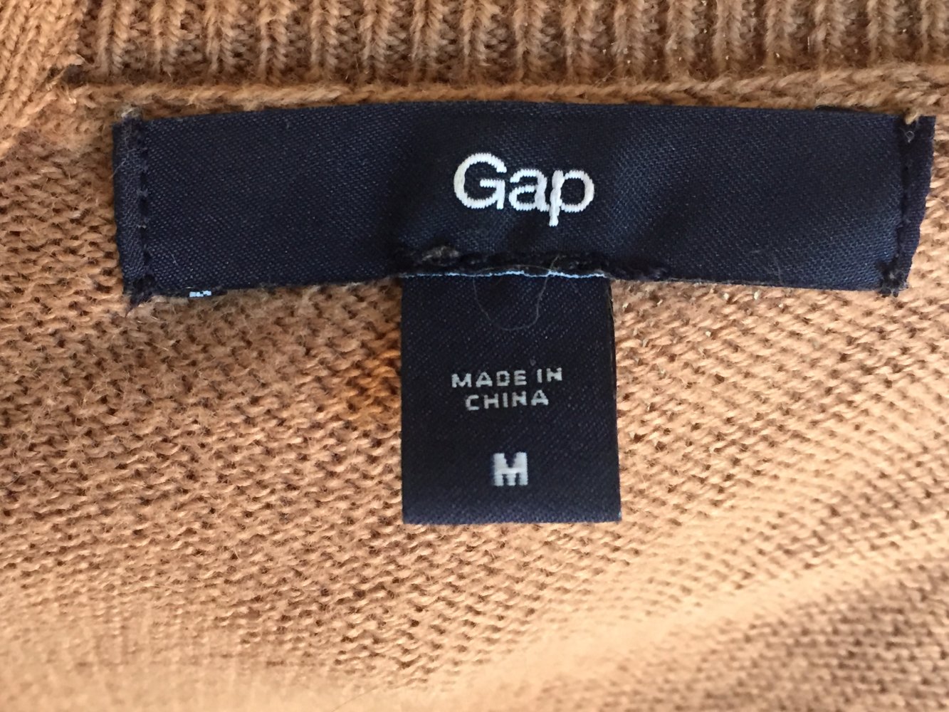 GAP Pullover Gr.M Caramel Farben mit Reißverschluss am Rücken