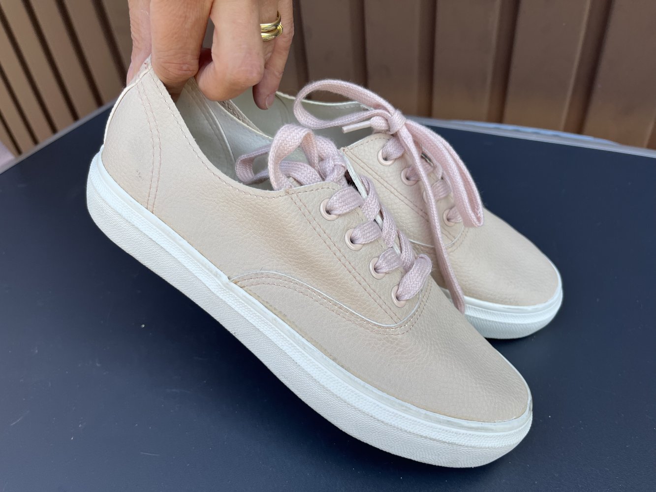 Even & Odd Kunstleder Sneaker Gr.38 Pastell Rose