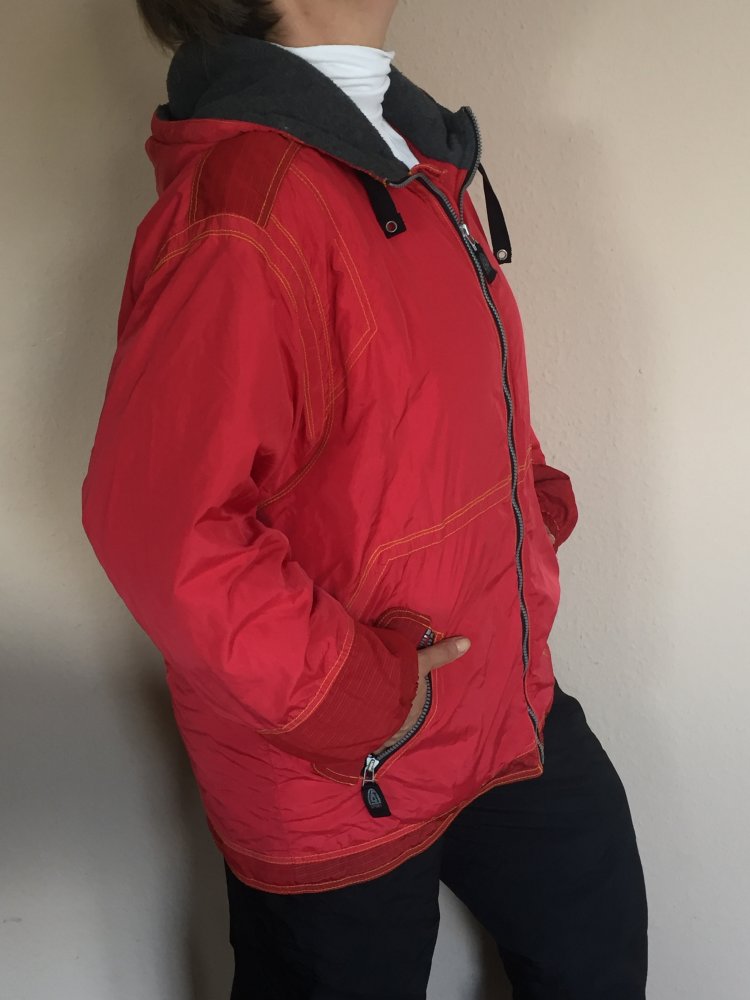 50ties Style LT Sport Ski Jacke Anorak Gr.42 mit Kapuze Fleece gefüttert