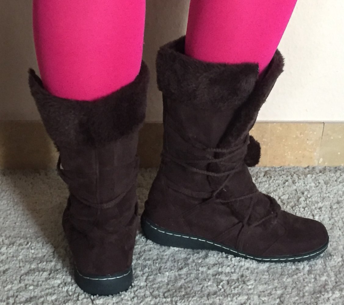 Ana Mariana Pull on Winter Boots Gr.40 braun mit Kunstfell Booties