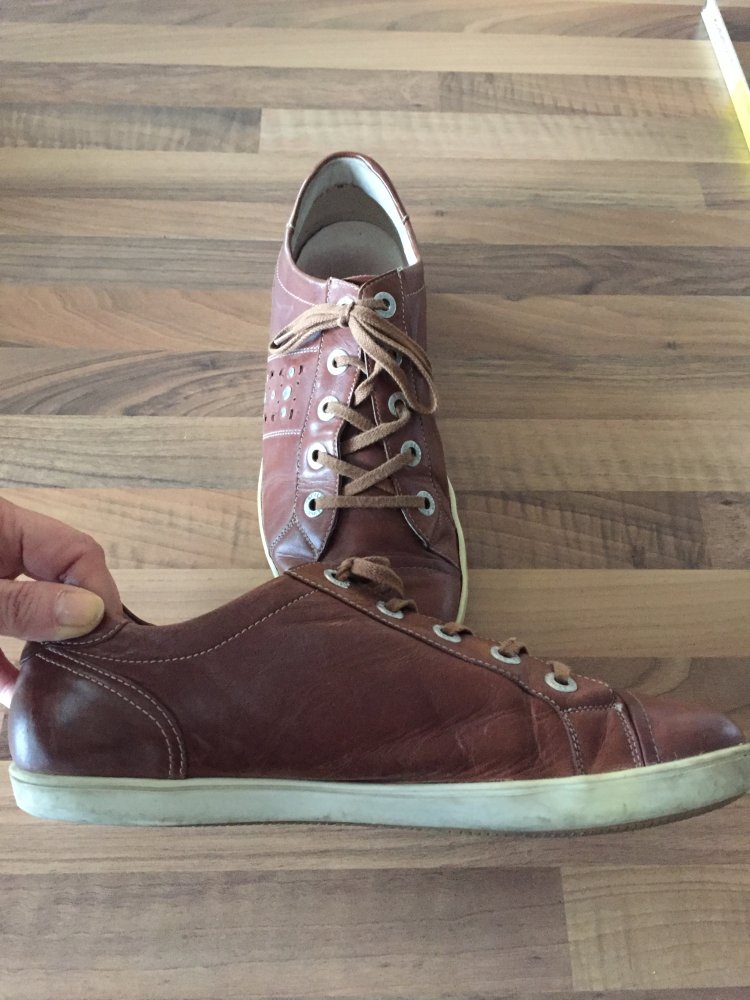 Semler Select Echt Leder Sneaker Gr.40 braun mit dezentem Nietendekor