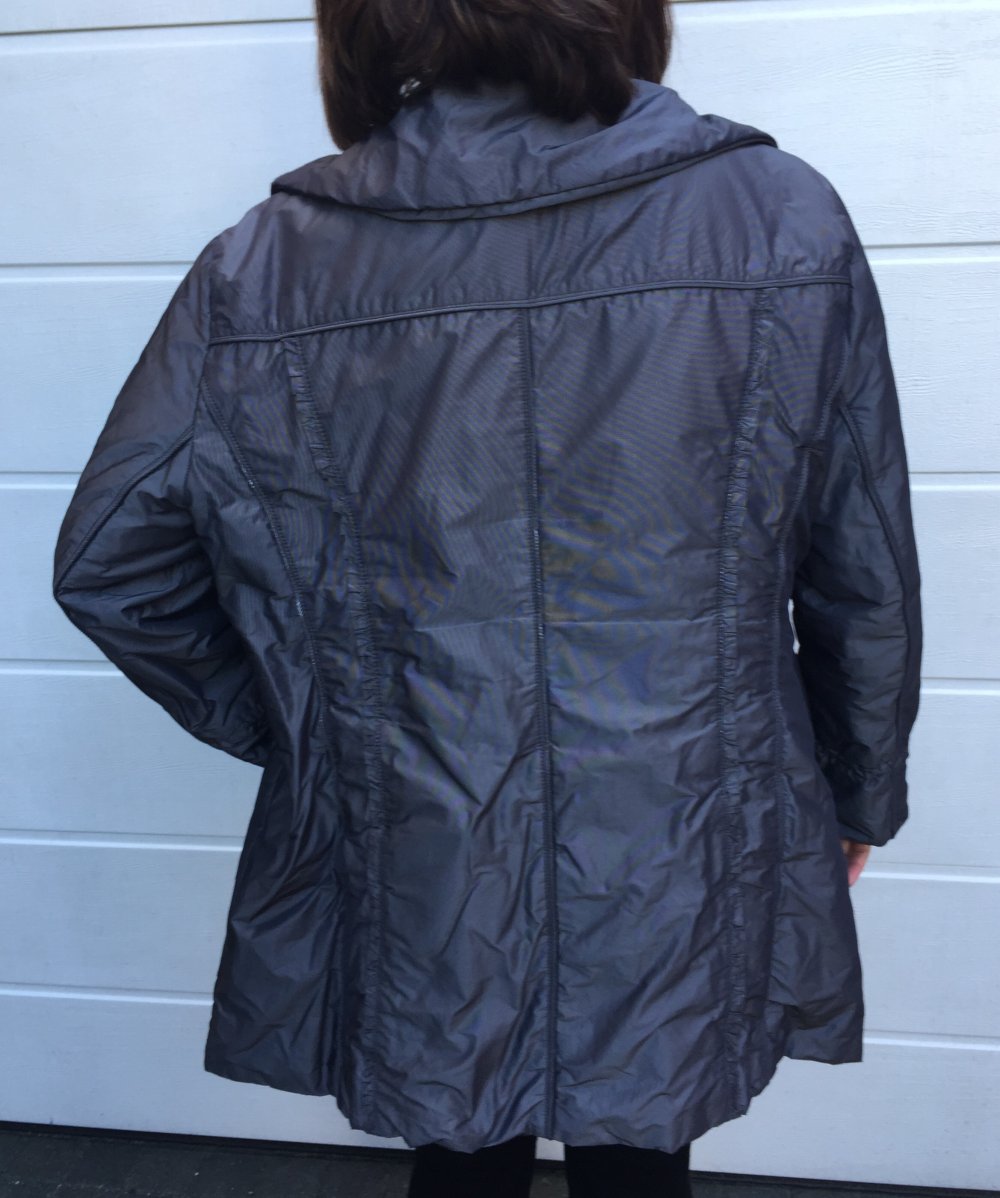 Kirsten lässige kuschelig warme Übergangsjacke Gr.48 grau-silbern