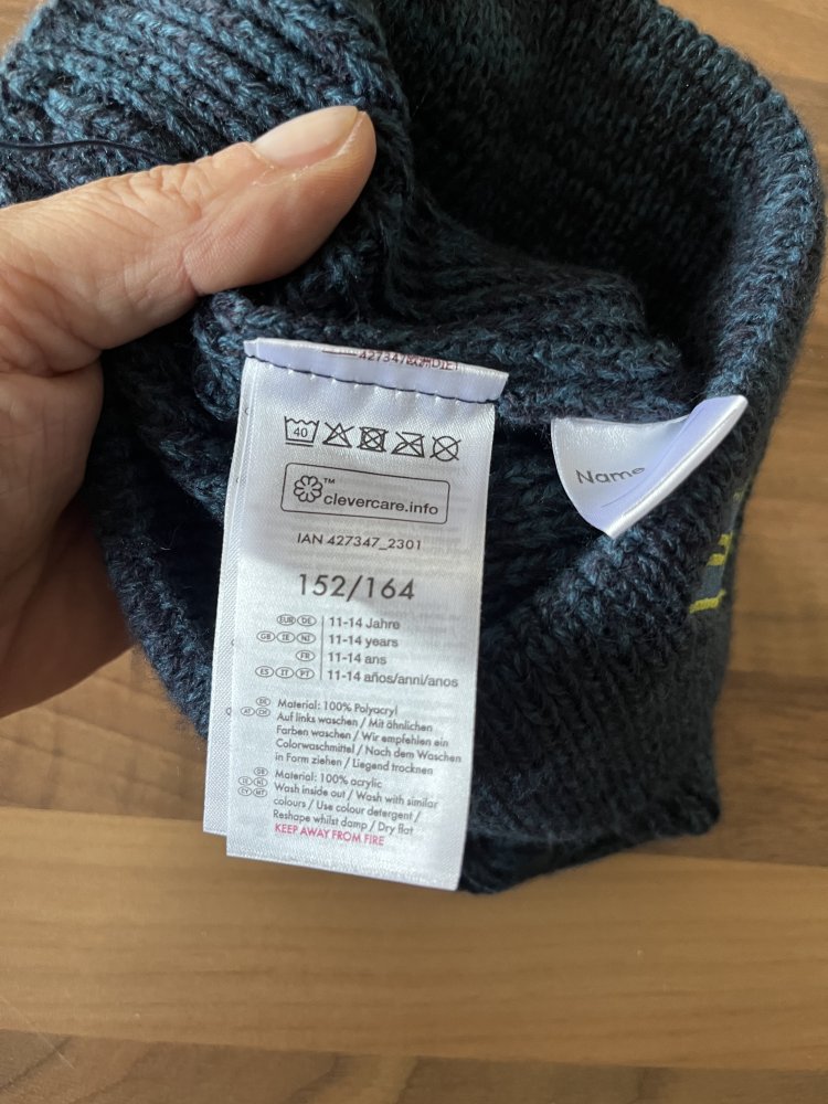 2 Kinder Mützen Pursal, Döll, Blue plus Strickschal