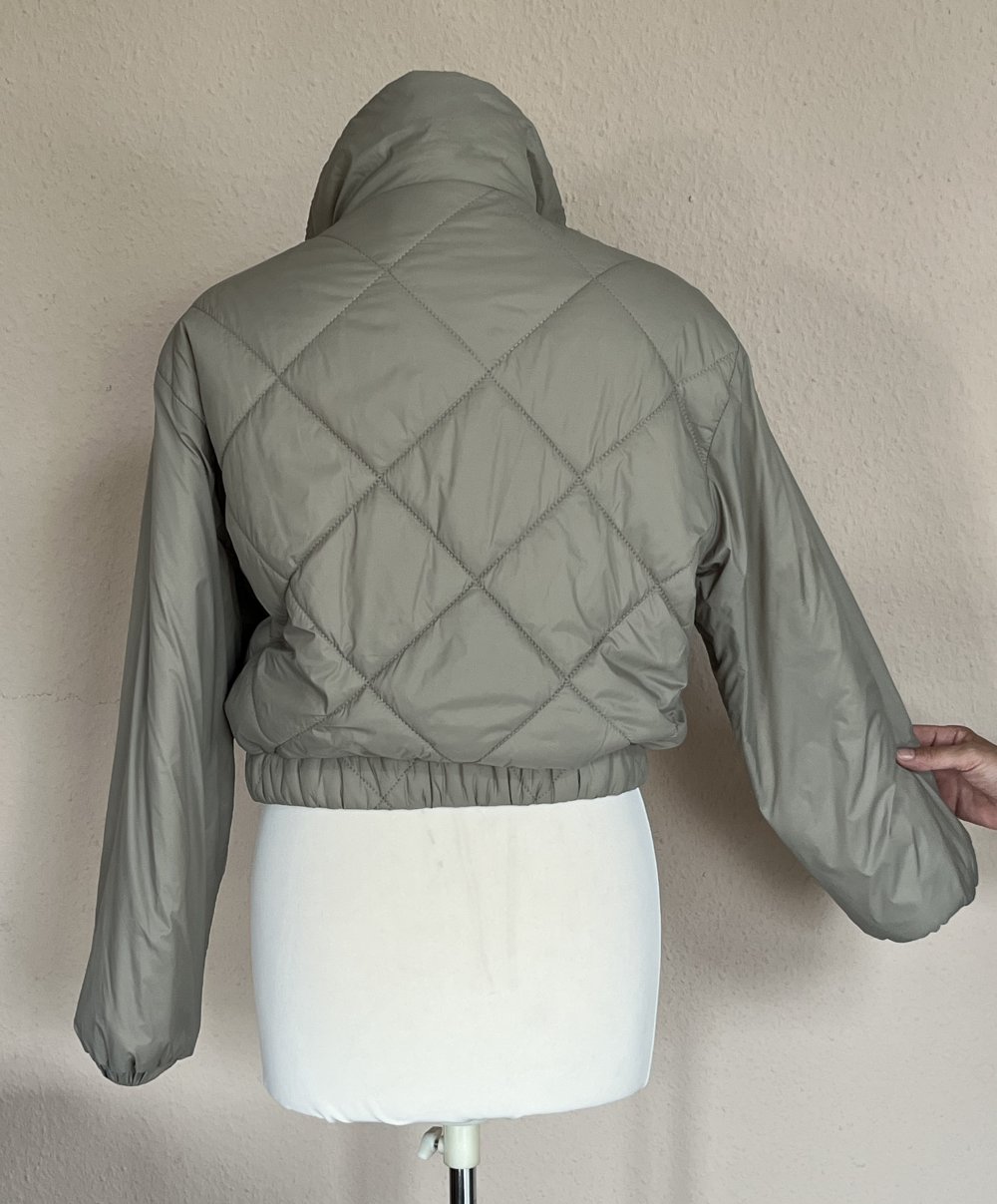 EDC by Esprit kurze Steppjacke mit Reißverschluss Gr.S Pastell Khaki