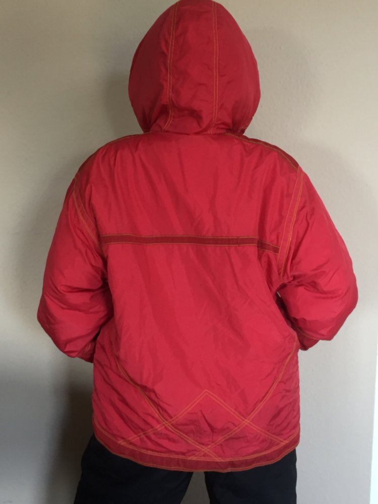 50ties Style LT Sport Ski Jacke Anorak Gr.42 mit Kapuze Fleece gefüttert