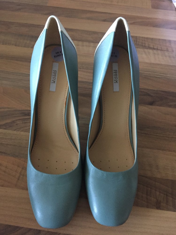 Geox Respira High Heel Pumps Gr.39 mit atmungsaktiver Sohle und Blockabsatz, Neu und ungetragen