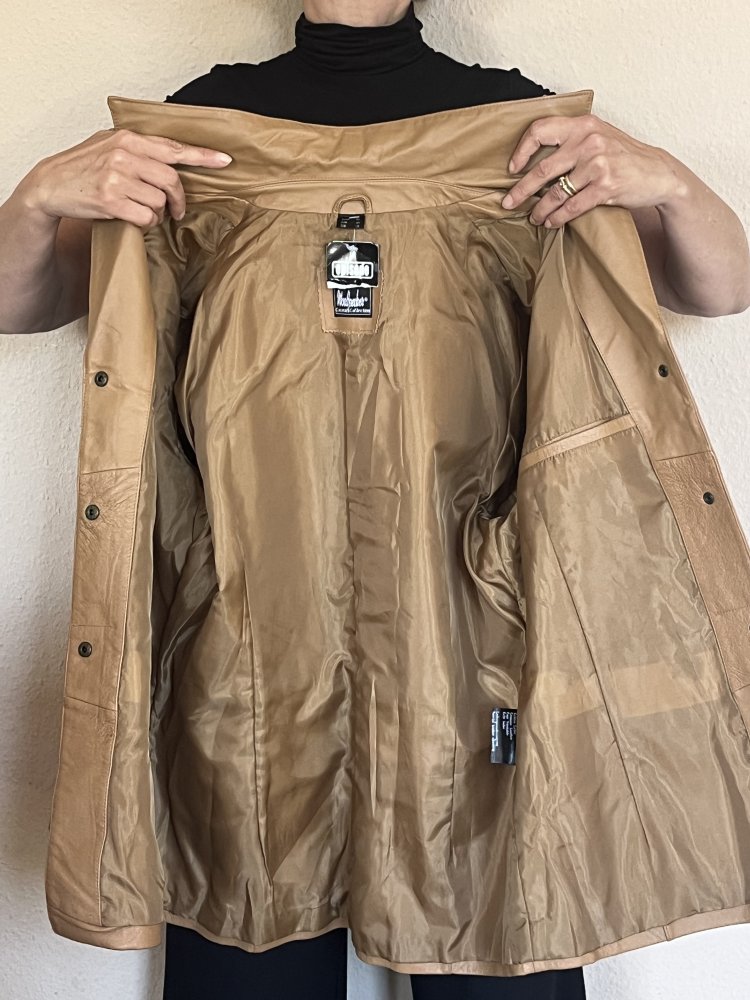 Woodpecker Casual Collection Blazer Lederjacke Gr.42 Farbe Curry