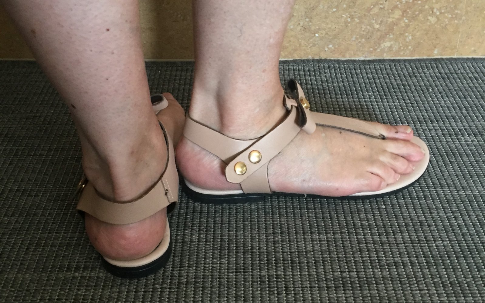 Victor Flip Flop Sandalen Gr.39 in Rose / Gold ganz zartes Kunstleder