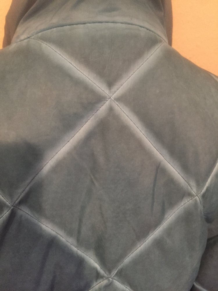 Dreimaster Jacke Gr.S warm wattiert in Dip Dyed blau