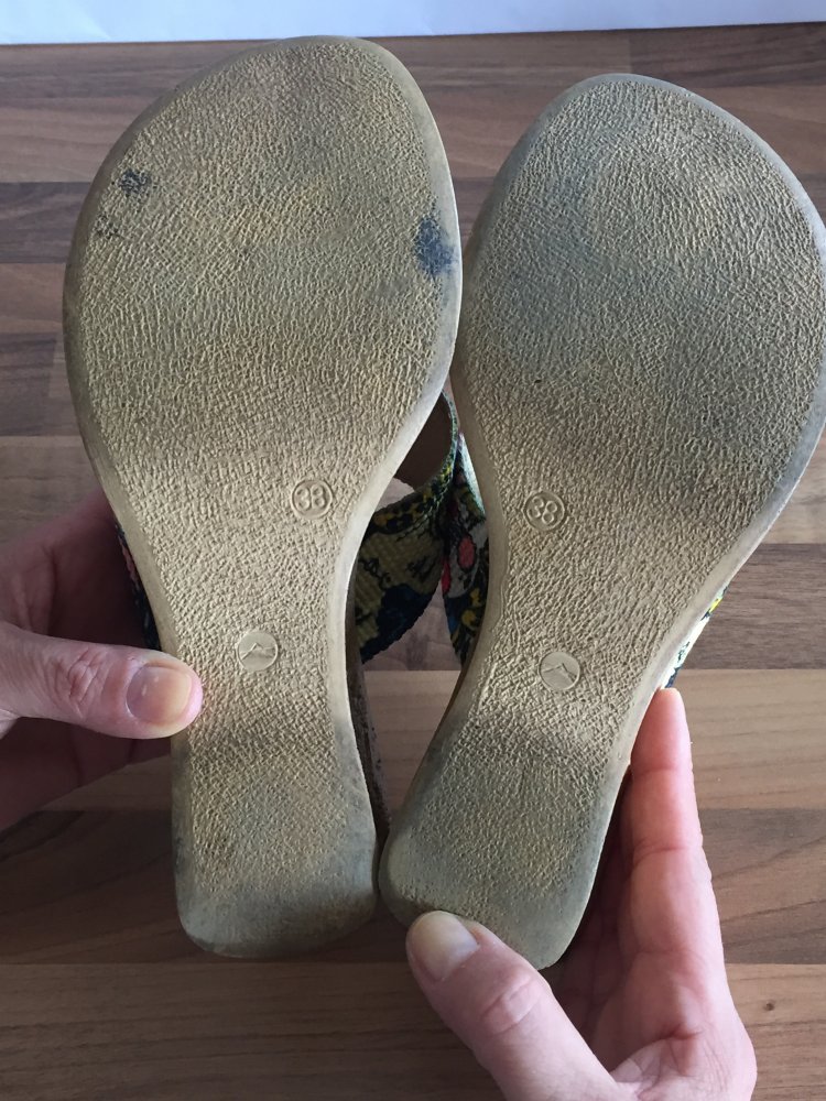 Cinderella Wedge Schläppchen Gr.38 mit Comics Design