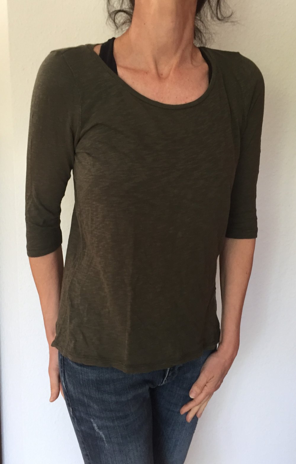 Only Vokuhila Tol-Dos Button Top Gr.XS grün / khaki