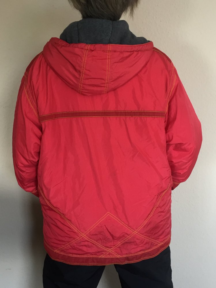 50ties Style LT Sport Ski Jacke Anorak Gr.42 mit Kapuze Fleece gefüttert