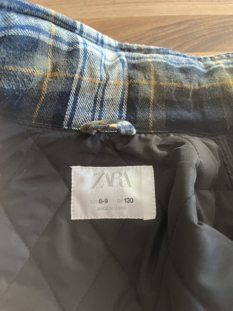 Zara wattierte Holzfäller Hemd Jacke Gr.128 mit Druckknöpfen