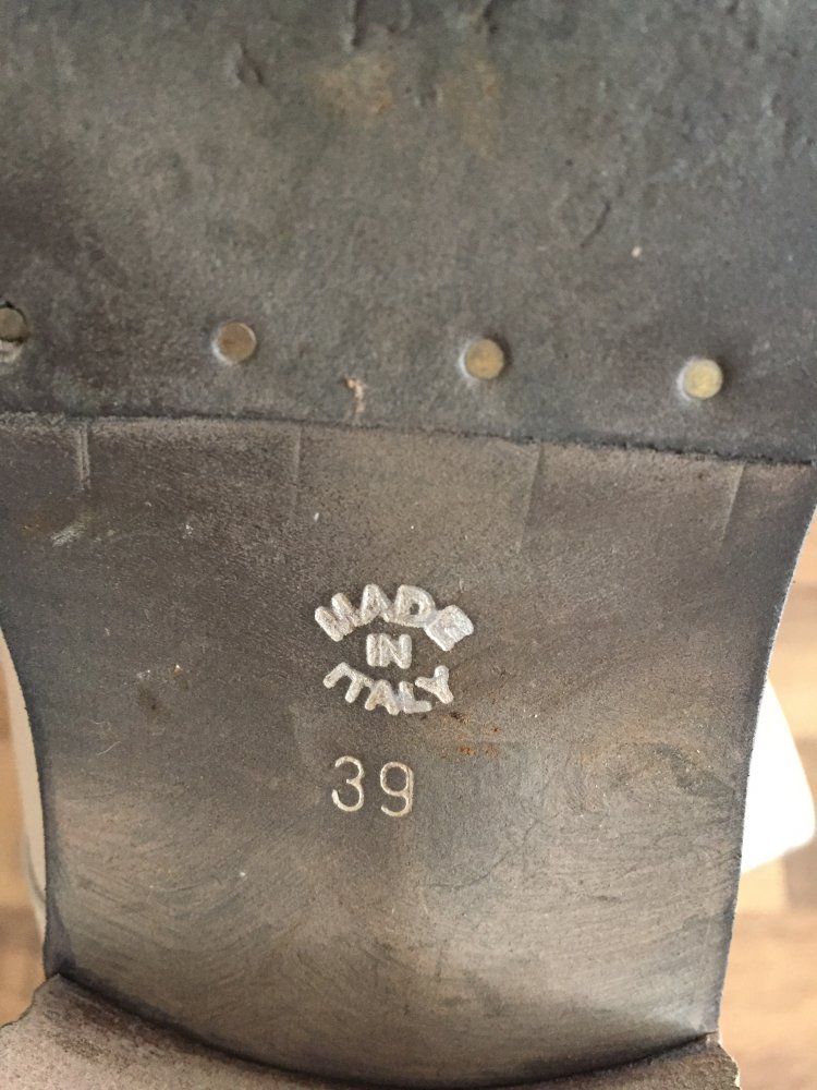 Rafani italienische Leder Schlupfstiefel Gr.39 Creme Rose