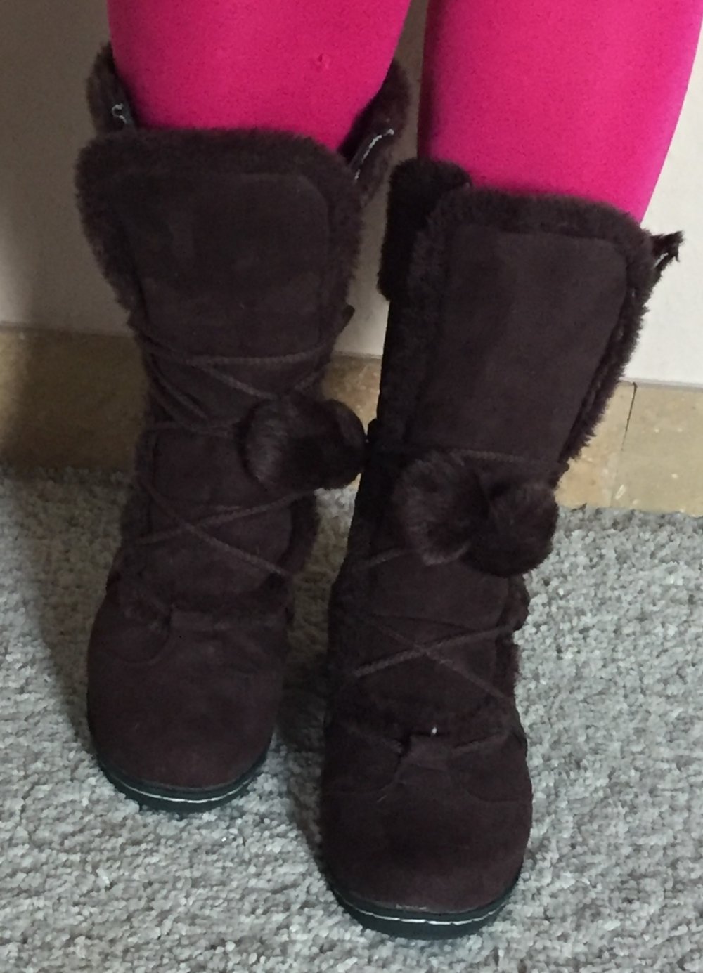 Ana Mariana Pull on Winter Boots Gr.40 braun mit Kunstfell Booties