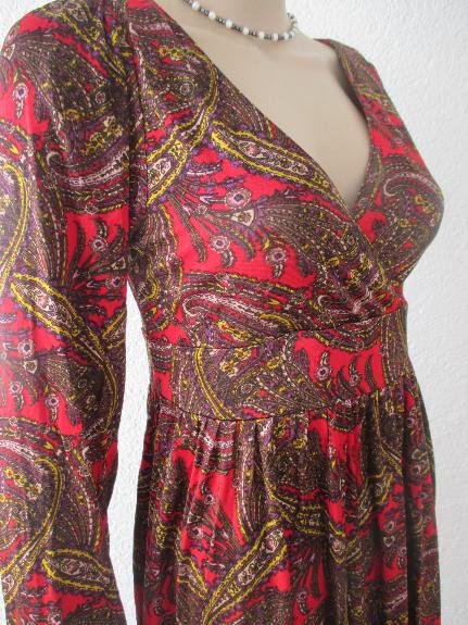 NEU * Edel * seidig * Paisley * Ornamente * BOHO * Baby Doll- Style * Koffer * Strech * Kleid 