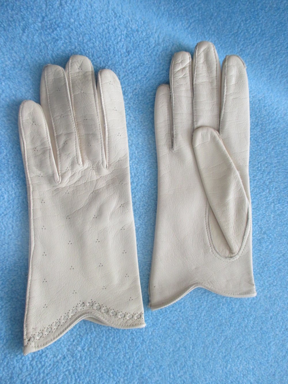  NEU * Echt Lamm- Napa Leder * Genuine Leather * DESIGNER * Finger * Handschuhe * Fingerhandschuhe * Lederhandschuhe * Gr. 7/ S * creme- beige * ercù *