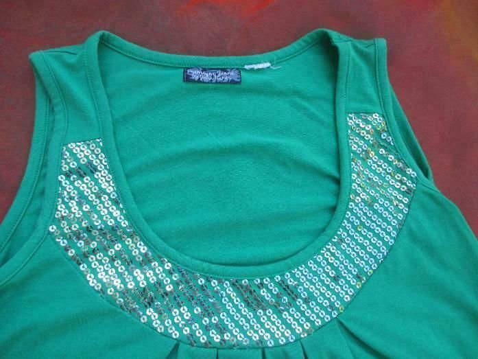 NEU * Edel * Glitzer * Pailletten * Baby Doll * Style * Träger * Top * T- Shirt 