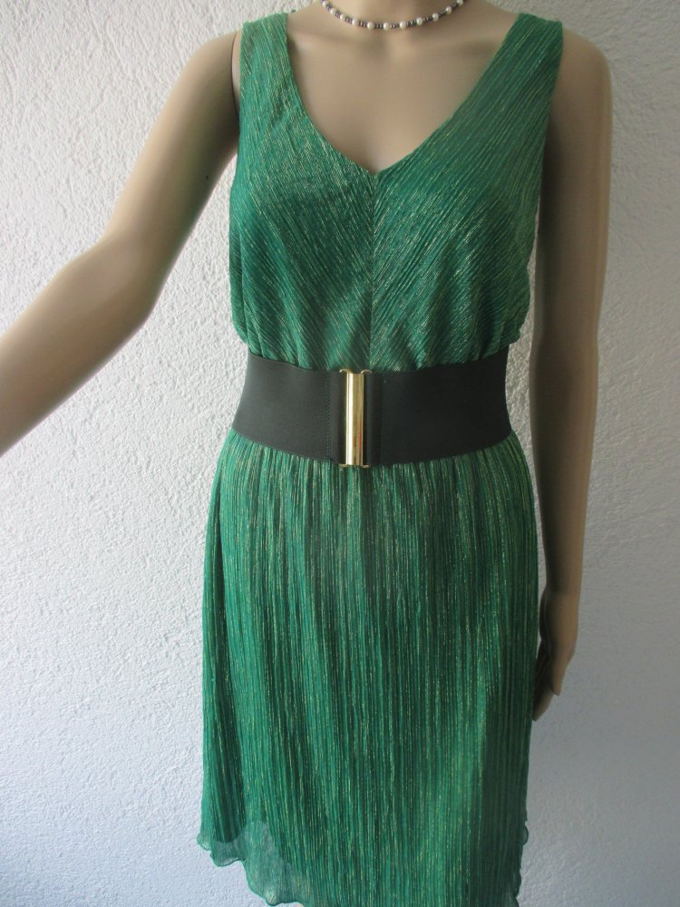   NEU * 20er Jahre Style * Pliseè- Falten * Lurex Glitzer * Cocktail * Abend * Etui- Kleid 